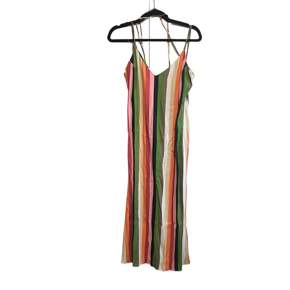 Reformation Jaxon Sunburst Colorful Striped
Open Back Midi Slip Dress - Picture 4 of 8